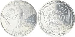 World Coins - France, 10 Euro, Rhône Alpes, 2010, , Silver