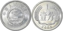 World Coins - Coin, China, Fen, 2005