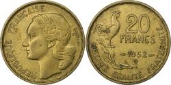 World Coins - France, 20 Francs, Guiraud, 1952, Beaumont - Le Roger, Aluminum-Bronze