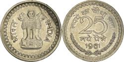 World Coins - Coin, INDIA-REPUBLIC, 25 Naye Paise, 1961