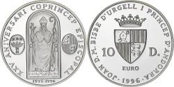 World Coins - Andorra, 10 Diners, 1996, Silver, , KM:125