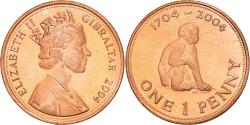 World Coins - Coin, Gibraltar, Elizabeth II, Penny, 2004, , Copper Plated Steel