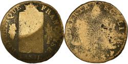 World Coins - Coin, France, ½ sol aux balances, 1/2 Sol, 1793, La Rochelle, , Bronze