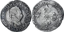 World Coins - France, Henri III, 1/2 Franc au col plat, 1587, Rouen, , Silver