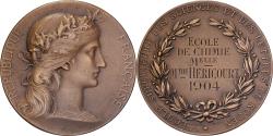 World Coins - France, Medal, Ecole de Chimie, Rouen, 1904, Bronze, Dupuis.D,
