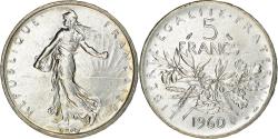 World Coins - Coin, France, Semeuse, 5 Francs, 1960, , Silver, KM:926, Gadoury:770