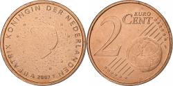 World Coins - Netherlands, 2 Euro Cent, 2007, Utrecht, Copper Plated Steel,