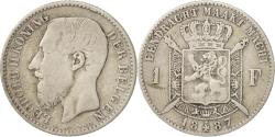 World Coins - Coin, Belgium, Leopold II, Franc, 1887, , Silver, KM:29.2