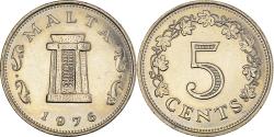 World Coins - Coin, Malta, 5 Cents, 1976, British Royal Mint, , Copper-nickel, KM:10