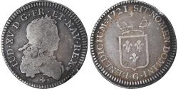 World Coins - Coin, France, Louis XV, 1/6 Écu de France, 20 Sols, 1/6 ECU, 1721, Poitiers