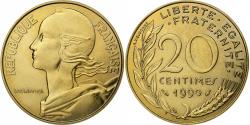 World Coins - France, 20 Centimes, Marianne, 1990, Monnaie de Paris, série FDC