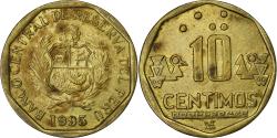 World Coins - Peru, 10 Centimos, 1995, Brass, , KM:305.1