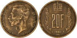 World Coins - Coin, Luxembourg, Jean, 20 Francs, 1981, , Aluminum-Bronze, KM:58