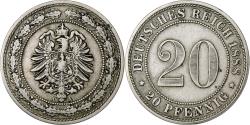 World Coins - German Empire, Wilhelm I, 20 Pfennig, 1888, Berlin, Copper-nickel,