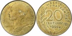 World Coins - France, 20 Centimes, Marianne, 1994, Pessac, Aluminum-Bronze, , KM:930