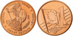 World Coins - Great Britain, Euro Cent, Fantasy euro patterns, Essai-Trial, 2002, Copper