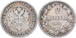 World Coins - Coin, Finland, Alexander II, 2 Markkaa, 1870, Helsinki, , Silver