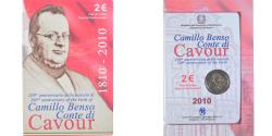 Italy, 2 Euro, Camillo Benso comte di Cavour, 2010, Rome, Special Unc.