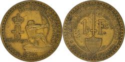World Coins - Coin, Monaco, Louis II, Franc, 1924, Poissy, , Aluminum-Bronze, KM:111
