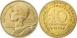 World Coins - France, 10 Centimes, Marianne, 1978, Paris, FDC, Aluminum-Bronze,