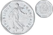 World Coins - France, Semeuse, 2 Francs, 2000, Paris, , Nickel, KM:942.1, Gadoury:547