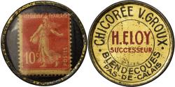 World Coins - Coin, France, Chicorée V.Groux, Blendecques, 10 Centimes, Timbre-Monnaie