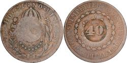 World Coins - Brazil, Pedro I, 40 Reis, 1830, Rio de Janeiro, Copper, , KM:363.1