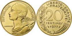 World Coins - France, 20 Centimes, Marianne, 1977, Monnaie de Paris, série FDC