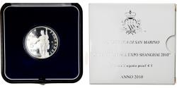 World Coins - San Marino, 5 Euro, 2010, Silver, Shanghai Expo, KM:495