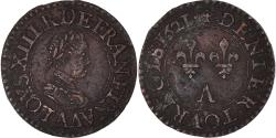 World Coins - Coin, France, Louis XIII, Denier tournois, 1621, Paris, AU (55-58)