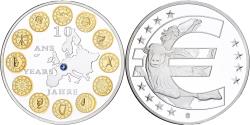 World Coins - France, Medal, 10 Ans dans l'Europe, Copper Plated Silver,