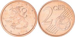 World Coins - Finland, 2 Euro Cent, 2004, FDC, , Copper Plated Steel, KM:99
