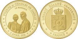 World Coins - France, Medal, Charles de Gaulle, Yvonne & Charles, Copper Gilt,