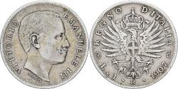 World Coins - Italy, Vittorio Emanuele III, Lira, 1907, Rome, Silver, , KM:32