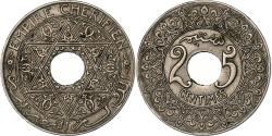 World Coins - Morocco, Yusuf, 25 Centimes, 1921 (AH 1340), bi-Bariz, Copper-nickel,