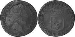 World Coins - France, Louis XV, 1/2 Sol à la vieille tête, 1769, Besançon, Copper