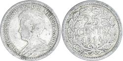 World Coins - Coin, Netherlands, 25 Cents, 1914
