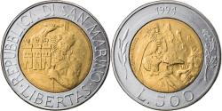 World Coins - Coin, San Marino, 500 Lire, 1994, Rome, , Bi-Metallic, KM:314