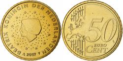 World Coins - Netherlands, Beatrix, 50 Euro Cent, 2007, Utrecht, BU, , Nordic gold