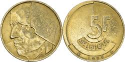 World Coins - Coin, Belgium, Baudouin I, 5 Francs, 5 Frank, 1986, , Brass Or