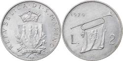 World Coins - Coin, San Marino, 2 Lire, 1979, Rome, , Aluminum, KM:90