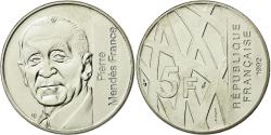 World Coins - Coin, France, Mendès France, 5 Francs, 1992, Paris, ESSAI, , Nickel