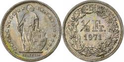 World Coins - Switzerland, 1/2 Franc, 1971, Bern, Copper-nickel, , KM:23a.1