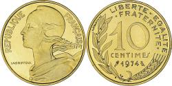 World Coins - Coin, France, Marianne, 10 Centimes, 1974, Paris, série FDC,