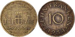 World Coins - Coin, SAARLAND, 10 Franken, 1954