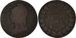 World Coins - Coin, France, Dupré, 5 Centimes, 1799, Paris, , Bronze, KM:640.1