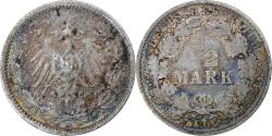 World Coins - Germany, Wilhelm II, 1/2 Mark, 1905, Berlin, Silver,