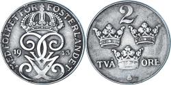 World Coins - Coin, Sweden, Gustaf V, 2 Öre, 1943, , Iron, KM:811
