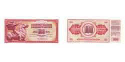 World Coins - Banknote, Yugoslavia, 100 Dinara, 1965, 1965-08-01, KM:80a, UNC(65-70)