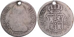 World Coins - Spain, Charles IV, 2 Reales, 1798, Madrid, Silver,